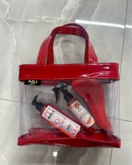BORSA TRASPARENTE +OLIO ABBRONZANTE CAROTA 200ML+OLIO CAPELLI CAROTA 100ML+SPAZZOLA SCIOGLINODI