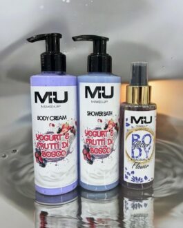 Creme corpo + bagno doccia + acqua corpo MU MAKE UP
